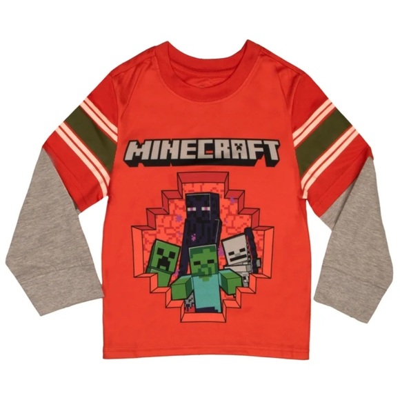 Kids mincraft Long Sleeve Shirt - Picture 1 of 6